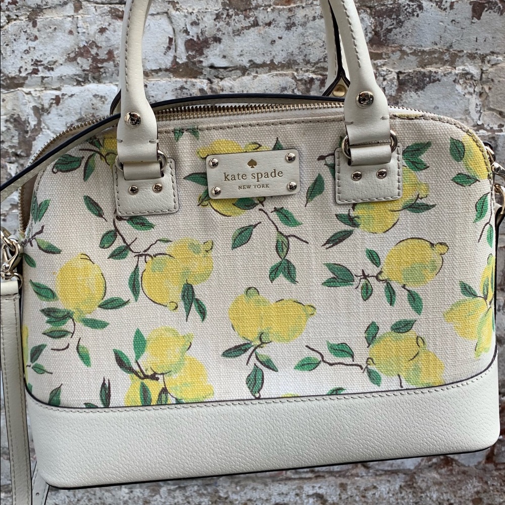 Kate Spade Lemon Print Handbag Wellesley Rachelle